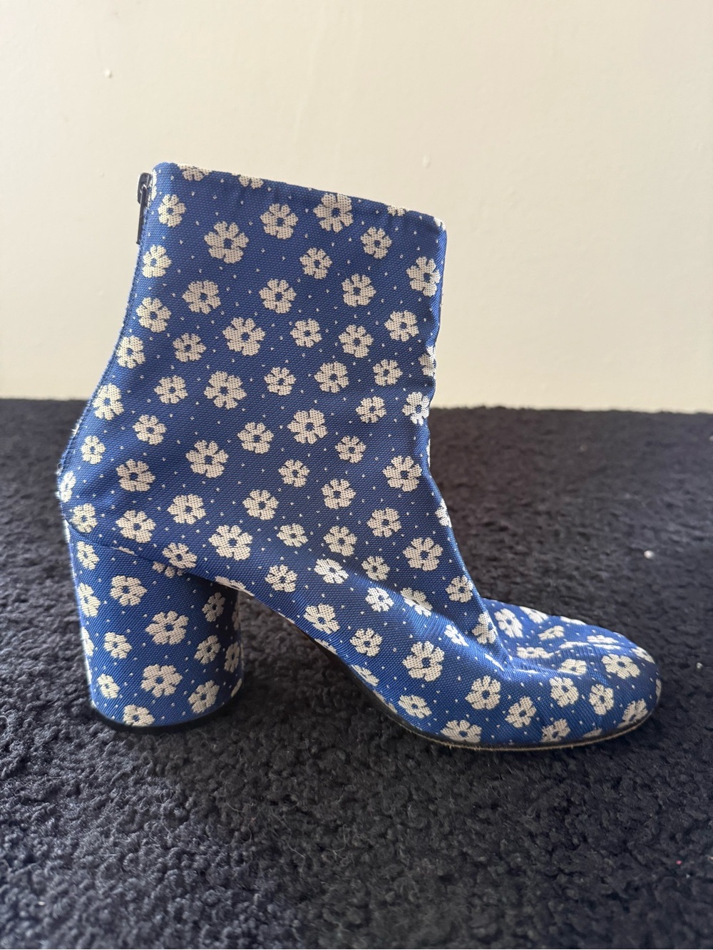 Maison Martin Margiela Blue Floral Ankle Boots
